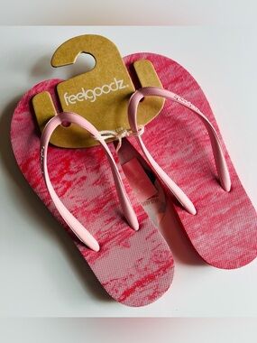feelgoodz Pink Slimz Remix Flip Flops NWT
